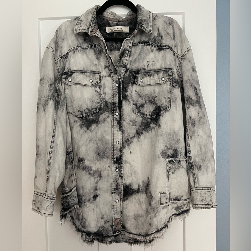 We The Free Monochrome Tie-Dye Jacket